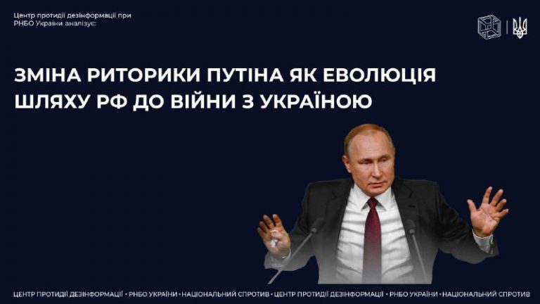 Зміна риторики путіна як еволюція шляху рф до війни проти України