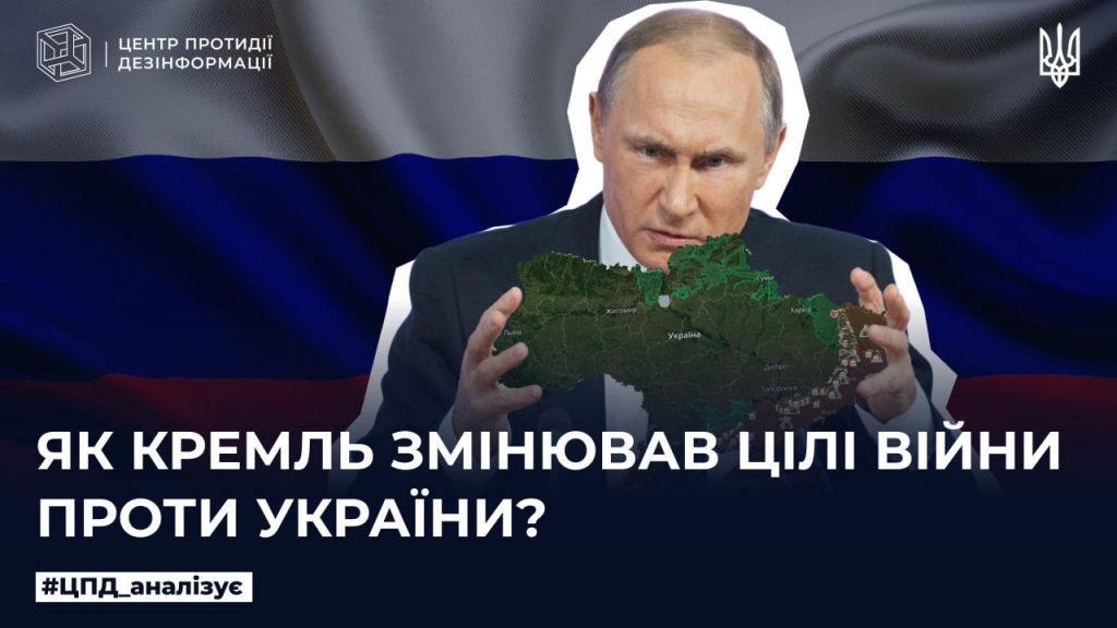 Як кремль змінював цілі війни проти України