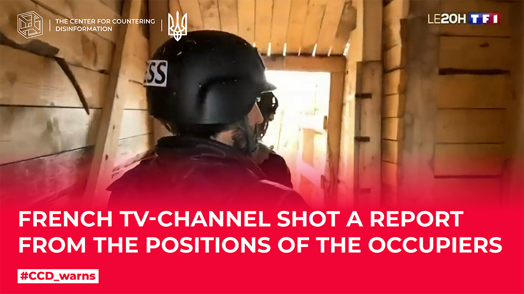 French TV-channel shot a report from the positions of the occupiers