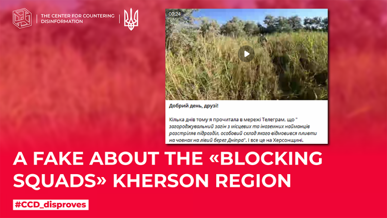 A fake about the «blocking squads» Kherson region