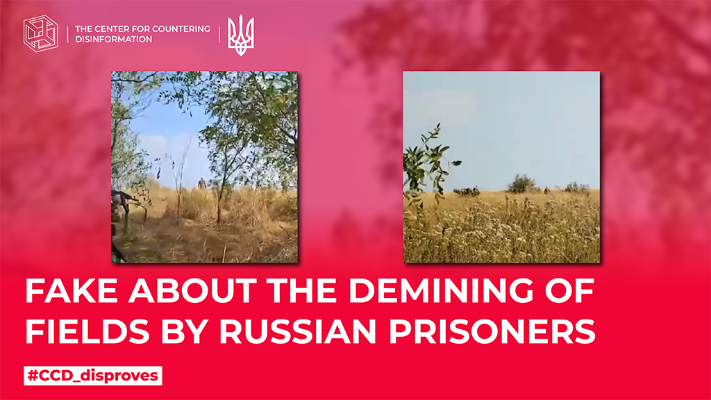 Fake about the demining of fields by russian prisoners