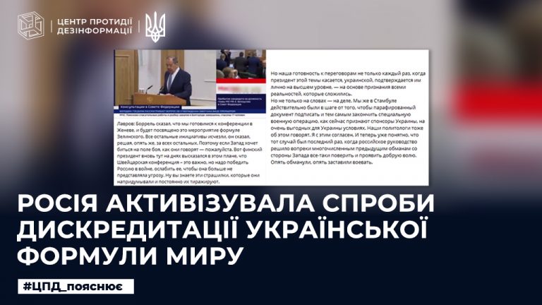 росія активізувала спроби дискредитації Української формули миру