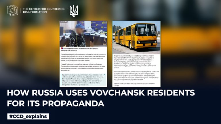 How russia uses residents of Vovchansk for its propaganda