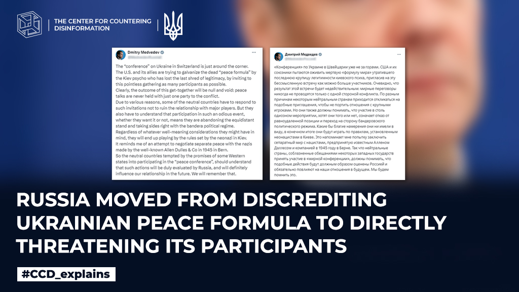russia has moved from discrediting the Ukrainian peace formula to directly threatening its participants