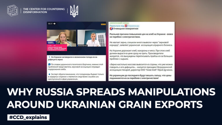 Why russia spreads manipulations around Ukrainian grain exports