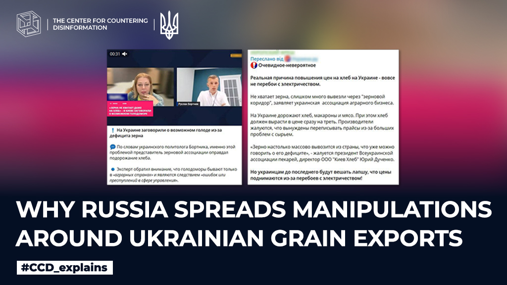 Why russia spreads manipulations around Ukrainian grain exports