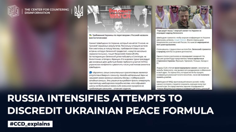 russia Intensifies Attempts to Discredit Ukrainian Peace Formula