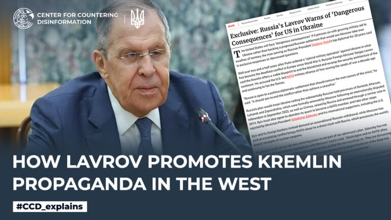 How lavrov promotes kremlin propaganda in the West
