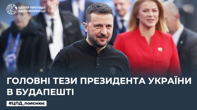 Головні тези Президента України в Будапешті