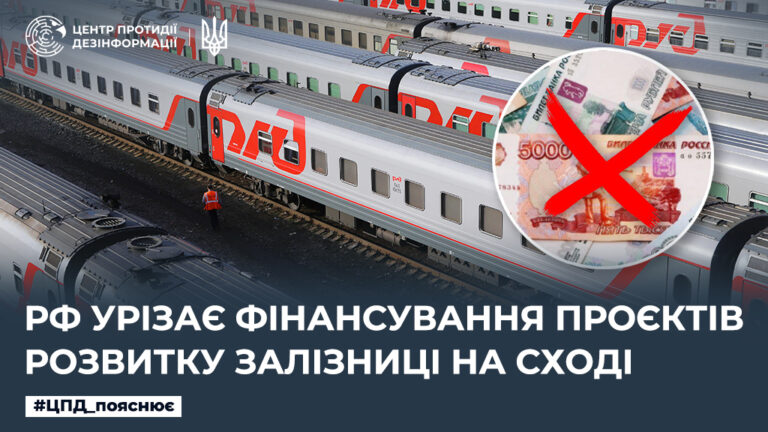 рф урізає фінансування проєктів розвитку залізниці на Сході