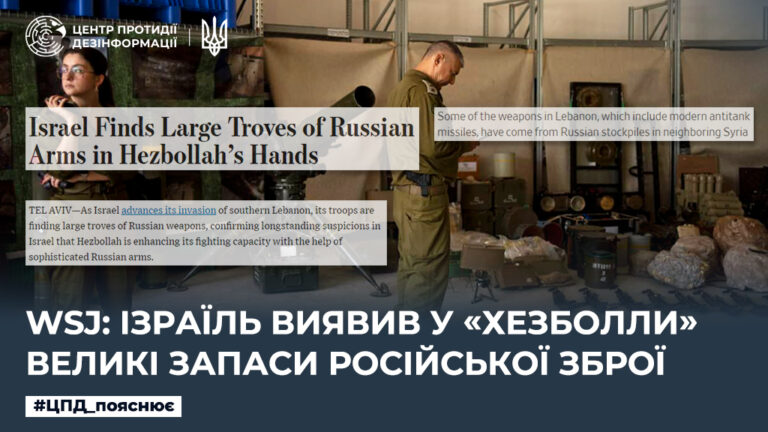 WSJ: Ізраїль виявив у «Хезболли» великі запаси російської зброї