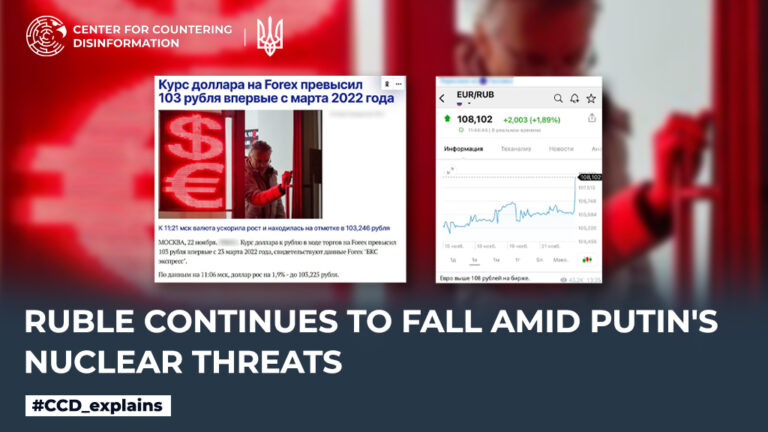 Ruble continues to fall amid putin’s nuclear threats