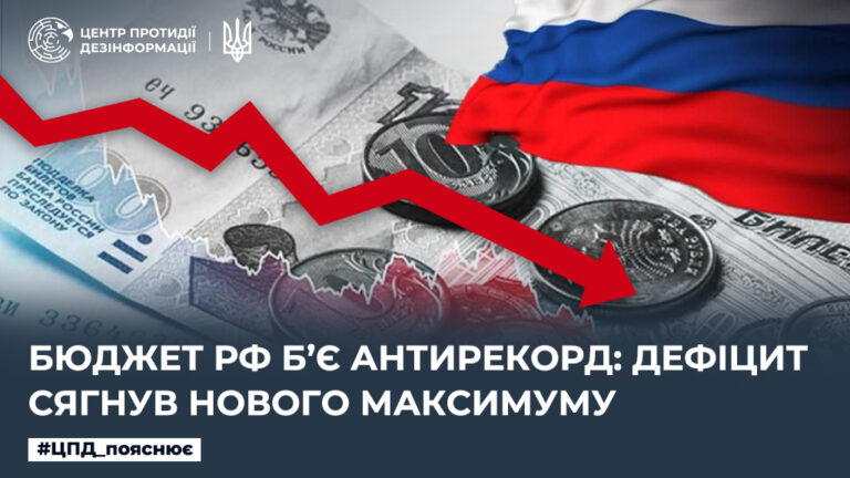Бюджет рф б’є антирекорд: дефіцит сягнув нового максимуму