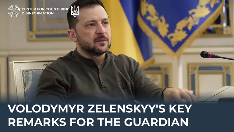 Volodymyr Zelenskyy’s key remarks for The Guardian