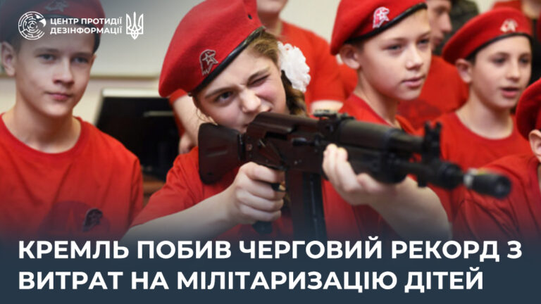 кремль побив черговий рекорд з витрат на мілітаризацію дітей