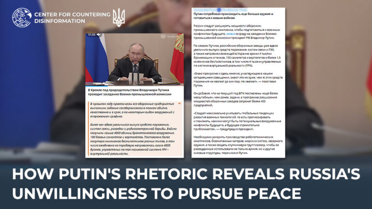 How putin’s rhetoric reveals russia’s unwillingness to pursue peace