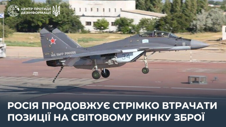 росія продовжує стрімко втрачати позиції на світовому ринку зброї