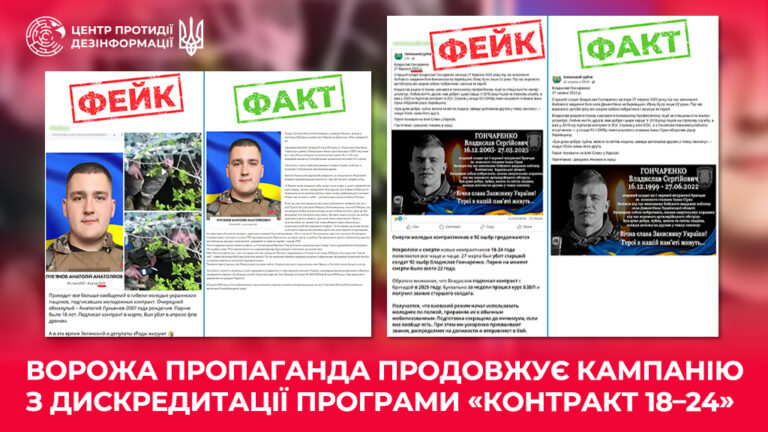 Ворожа пропаганда продовжує кампанію з дискредитації програми «Контракт 18–24»