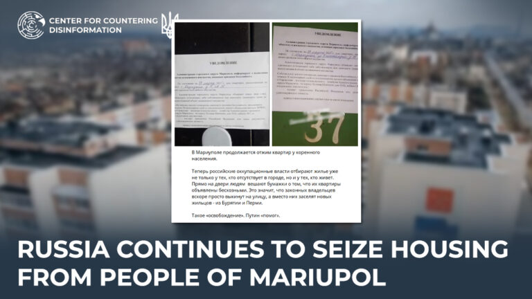 russia continues to seize housing from people of Mariupol