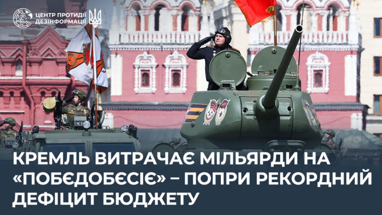 кремль витрачає мільярди на «побєдобєсіє» — попри рекордний дефіцит бюджету