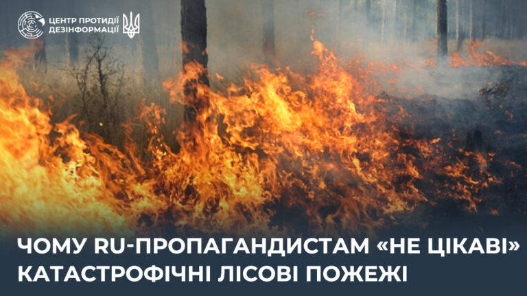 Чому ru-пропагандистам «не цікаві» катастрофічні лісові пожежі