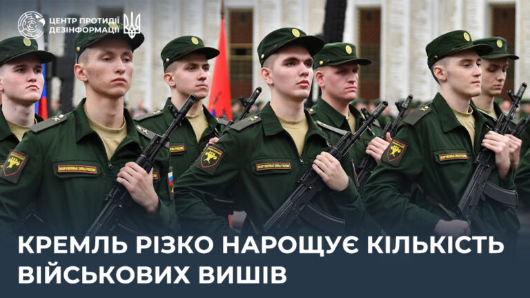 кремль різко нарощує кількість військових вишів