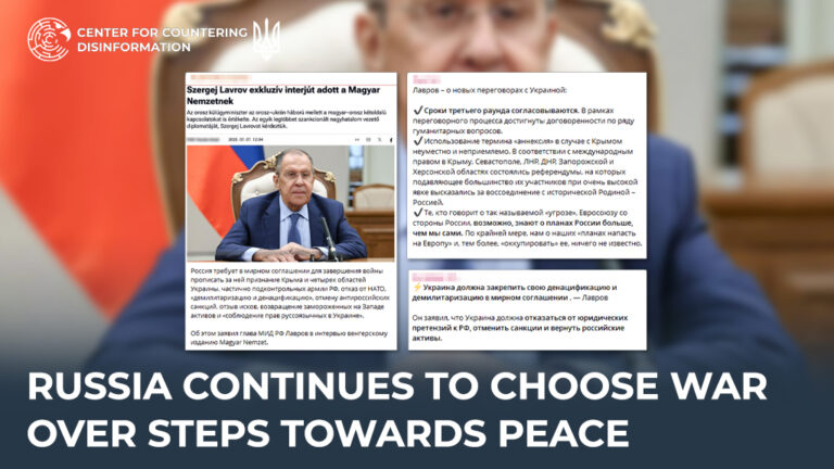 russia continues to choose war over steps towards peace