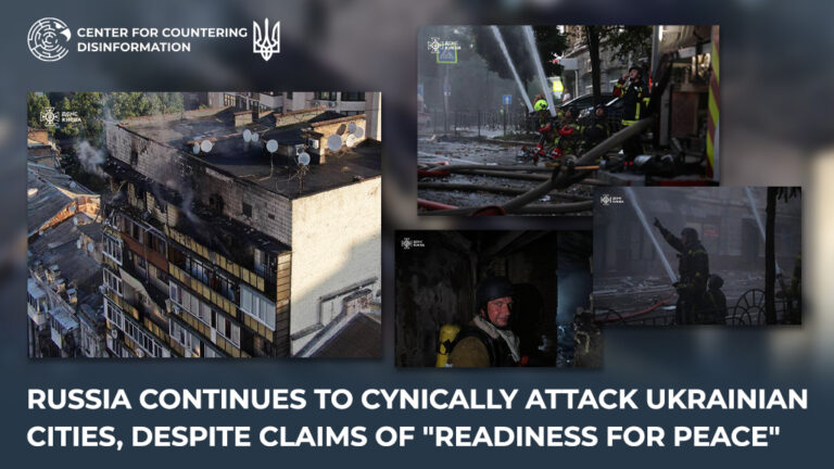 russia continues to cynically attack Ukrainian cities, despite claims of “readiness for peace”
