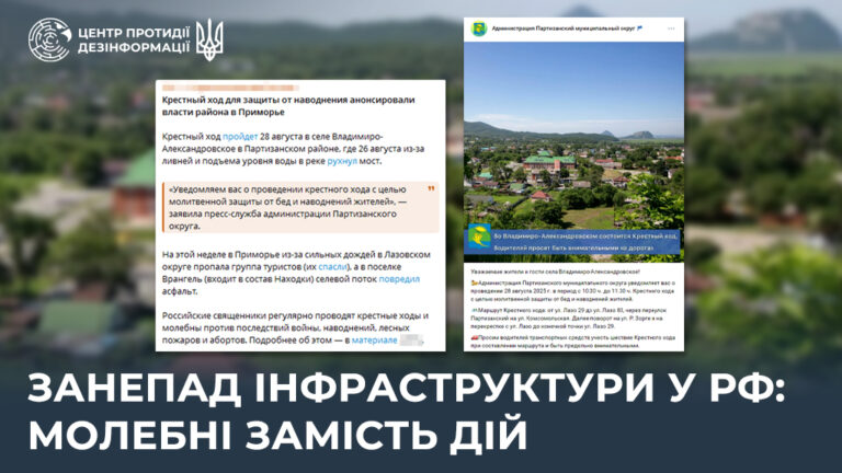 Занепад інфраструктури у рф: молебні замість дій