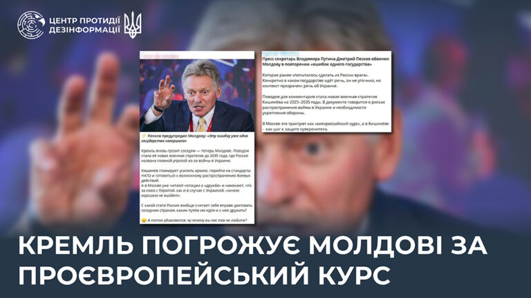 кремль погрожує Молдові за проєвропейський курс