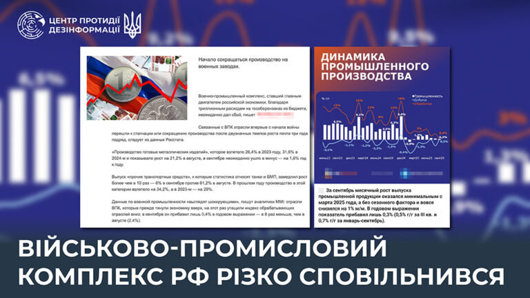 Військово-промисловий комплекс рф різко сповільнився