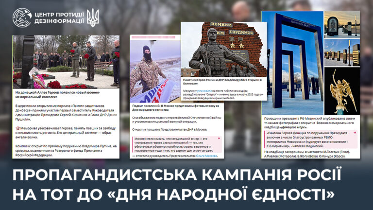 Пропагандистська кампанія росії на ТОТ до «дня народної єдності»