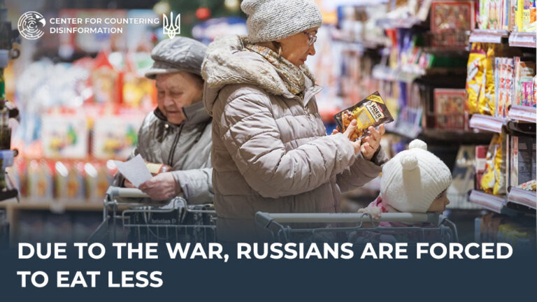 Due to the war, russians are forced to eat less