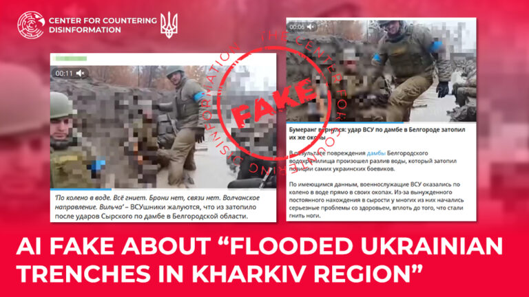 AI Fake About “Flooded Ukrainian Trenches in Kharkiv Region”