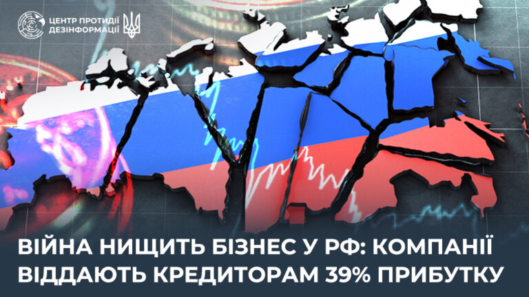Війна нищить бізнес у рф: компанії віддають кредиторам 39% прибутку