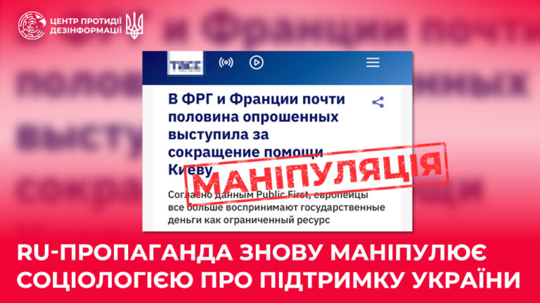 ru-пропаганда знову маніпулює соціологією про підтримку України