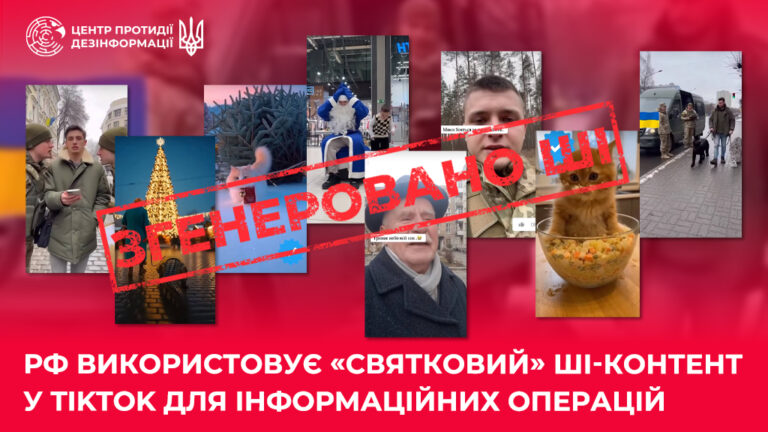 рф використовує «святковий» ШІ-контент у TikTok для інформаційних операцій