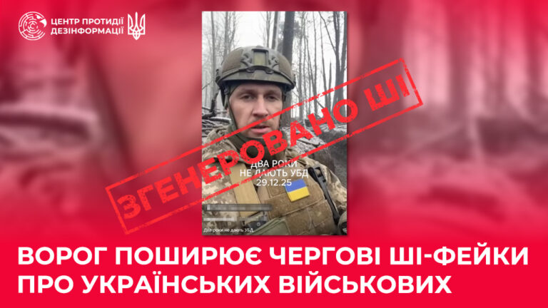 Ворог поширює чергові ШІ-фейки про українських військових