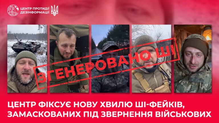 Центр фіксує нову хвилю ШІ-фейків, замаскованих під звернення військових із фронту