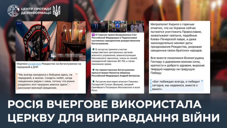 росія вчергове використала церкву для виправдання війни