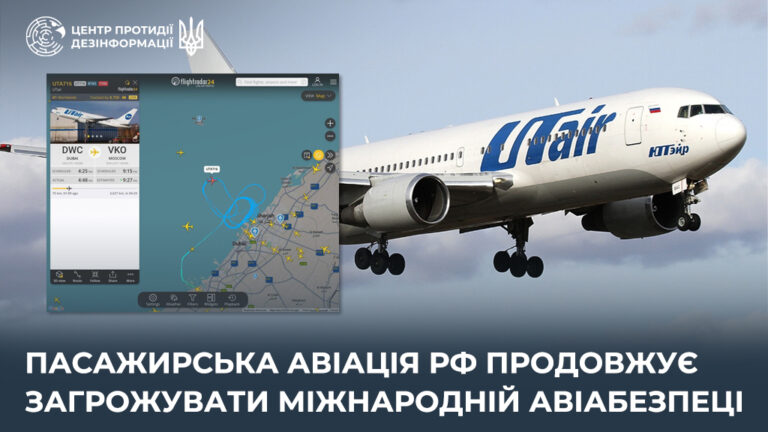 Пасажирська авіація рф продовжує загрожувати міжнародній авіабезпеці