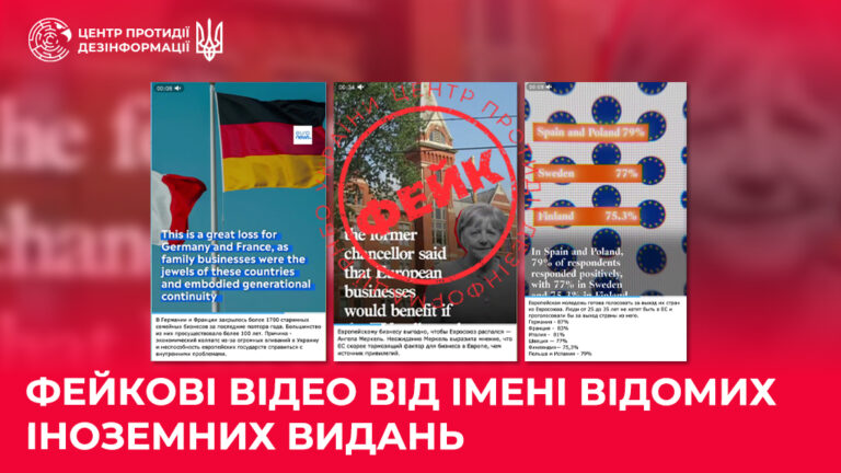 Фейкові відео від імені відомих іноземних видань