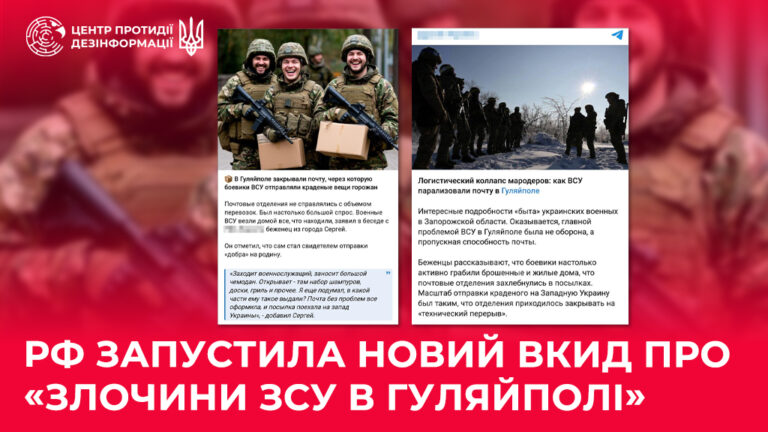 рф запустила новий вкид про «злочини ЗСУ в Гуляйполі»