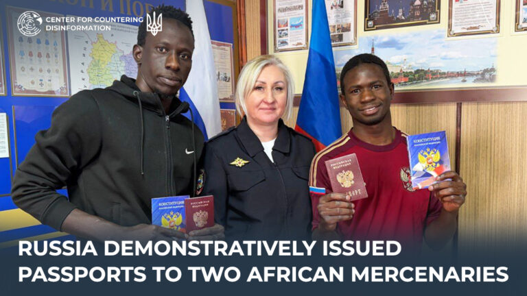 russia demonstratively issued passports to two African mercenaries