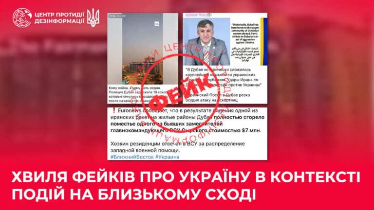 Хвиля фейків про Україну в контексті подій на Близькому Сході