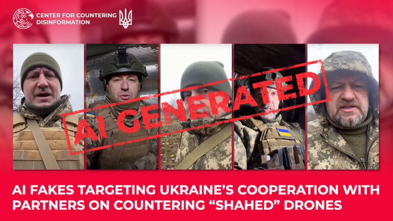 AI fakes targeting Ukraine’s cooperation with partners on countering “Shahed” drones