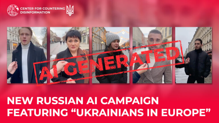 New russian AI campaign featuring “Ukrainians in Europe”