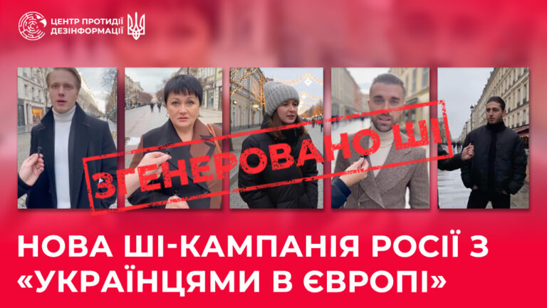Нова ШІ-кампанія росії з «українцями в Європі»