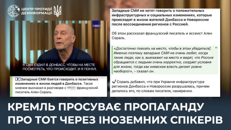 кремль просуває пропаганду про ТОТ через іноземних спікерів