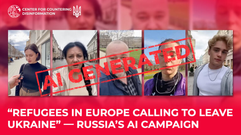 “Refugees in Europe calling to leave Ukraine” — russia’s AI campaign